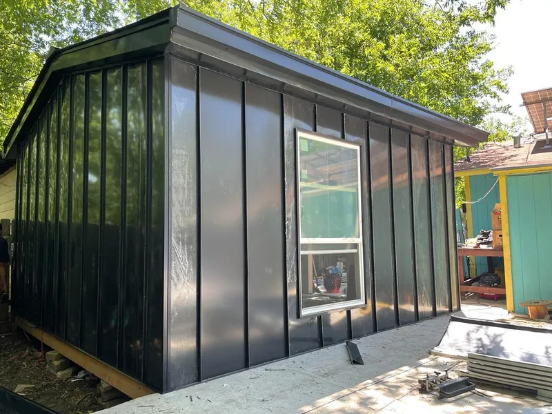 Black standing seam metal wall panels for Metal Roof Installation in Lansdowne